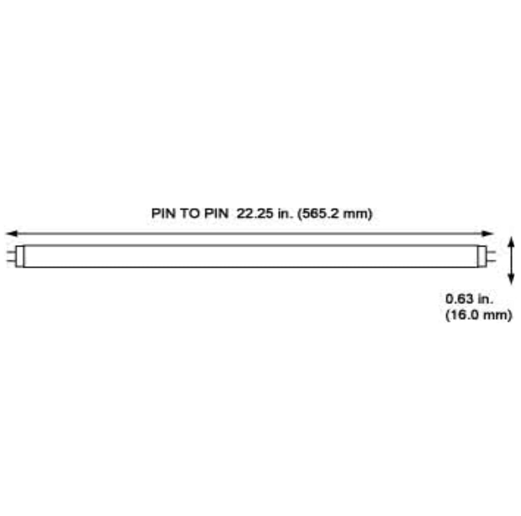 14W 3000K T5 Fluorescent Bulb 24 Inch G5 Bipin Base Pack of 10 H292