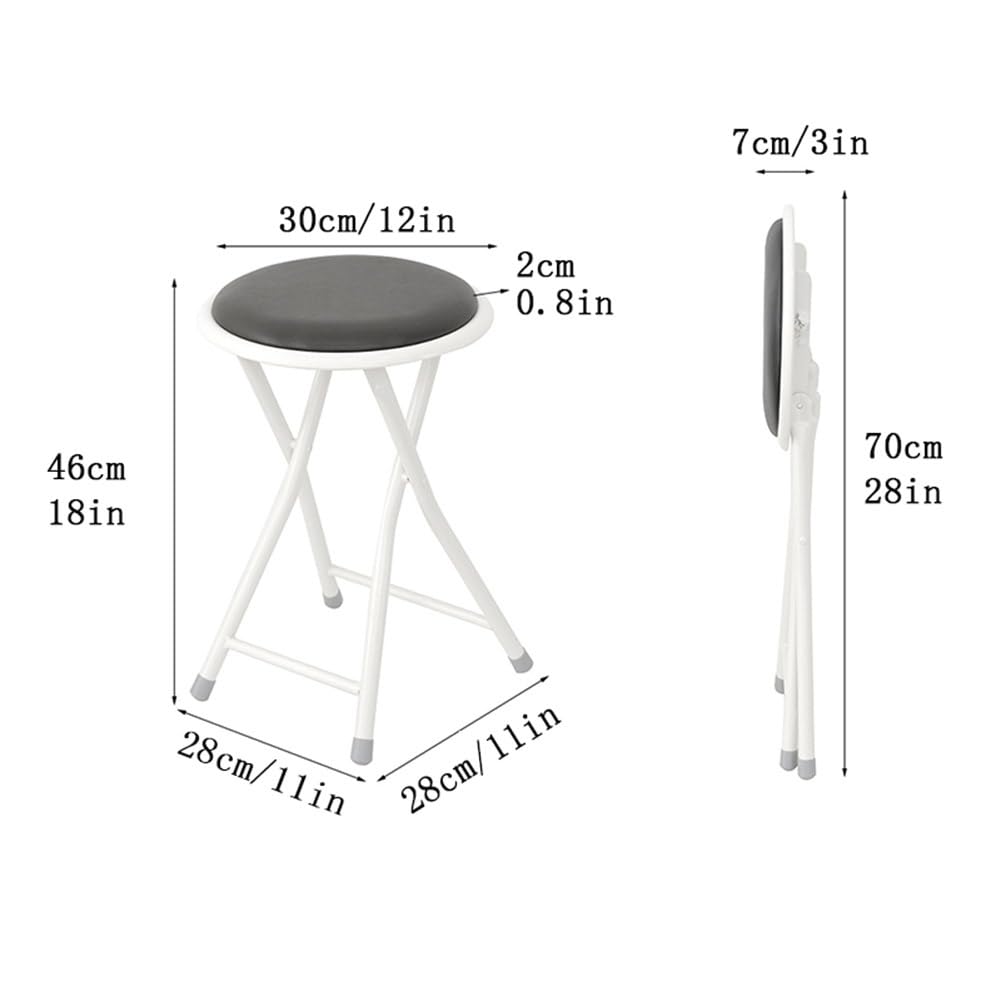 Black 18in Portable Folding Stool T654