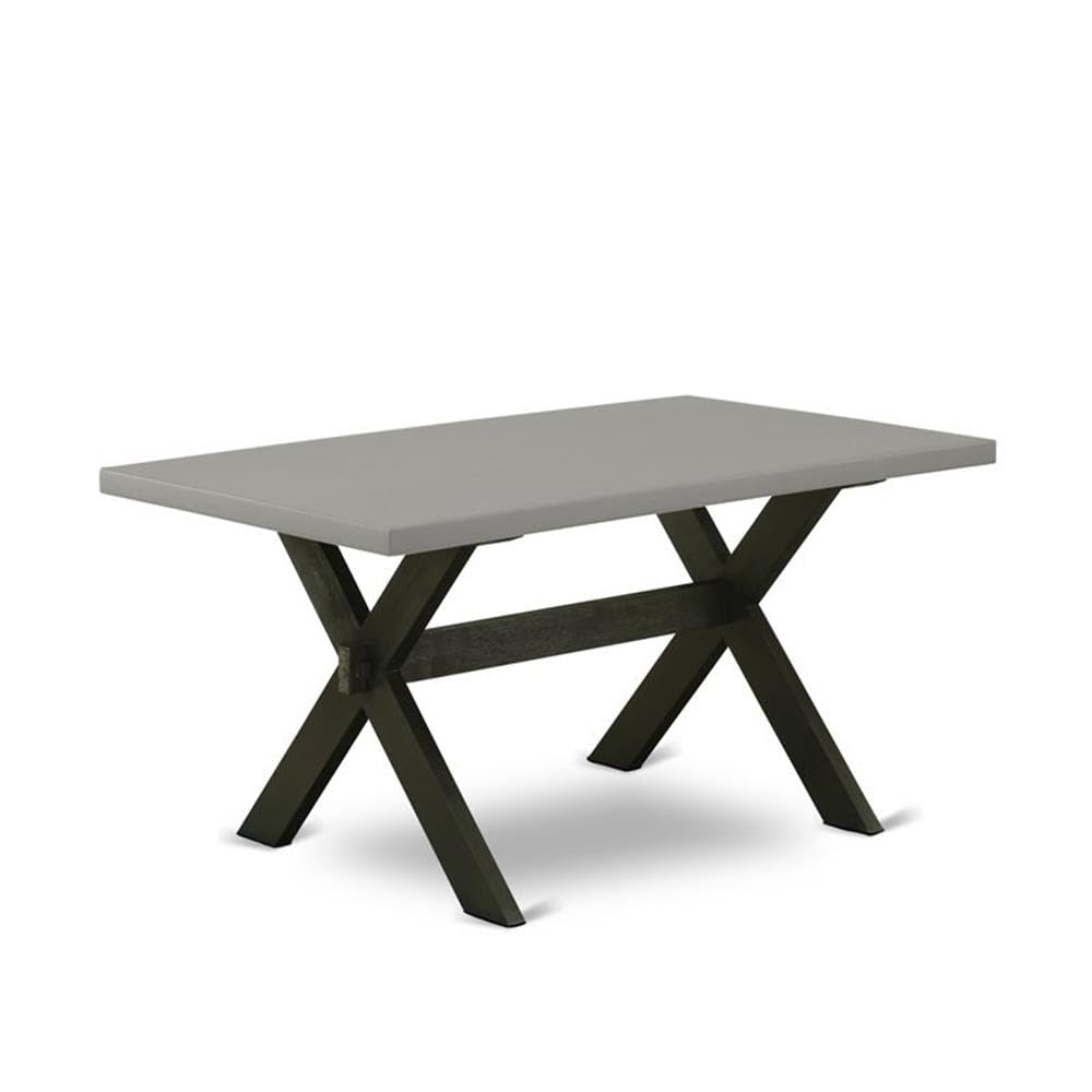 7 Piece Dining Set with 36x60 Inch Table and 6 Black Chairs A255