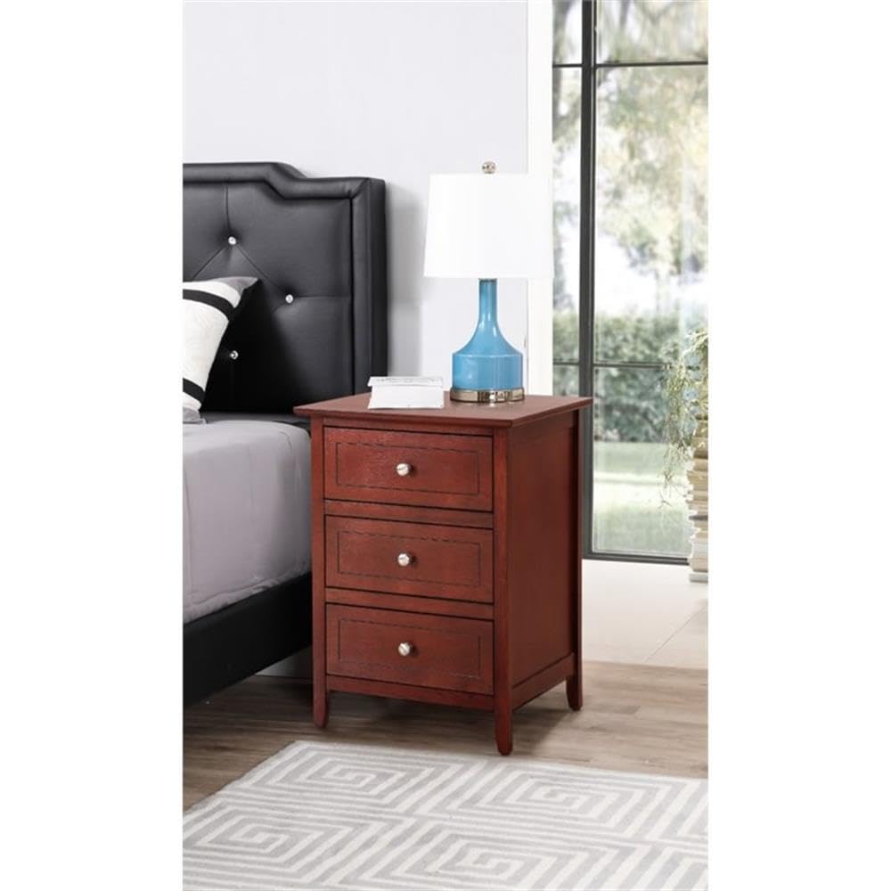 Cherry 3 Drawer Nightstand X678389