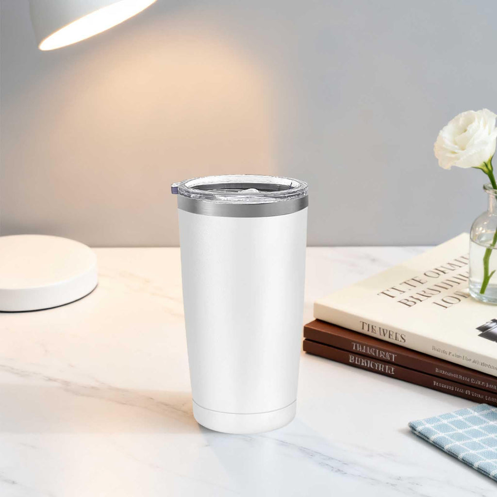 20 Pack Stainless Steel Insulated Tumbler 20oz White V5950