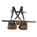 Tool Belt with Suspenders, 12 pockets, Brown, 52 Inch P7576