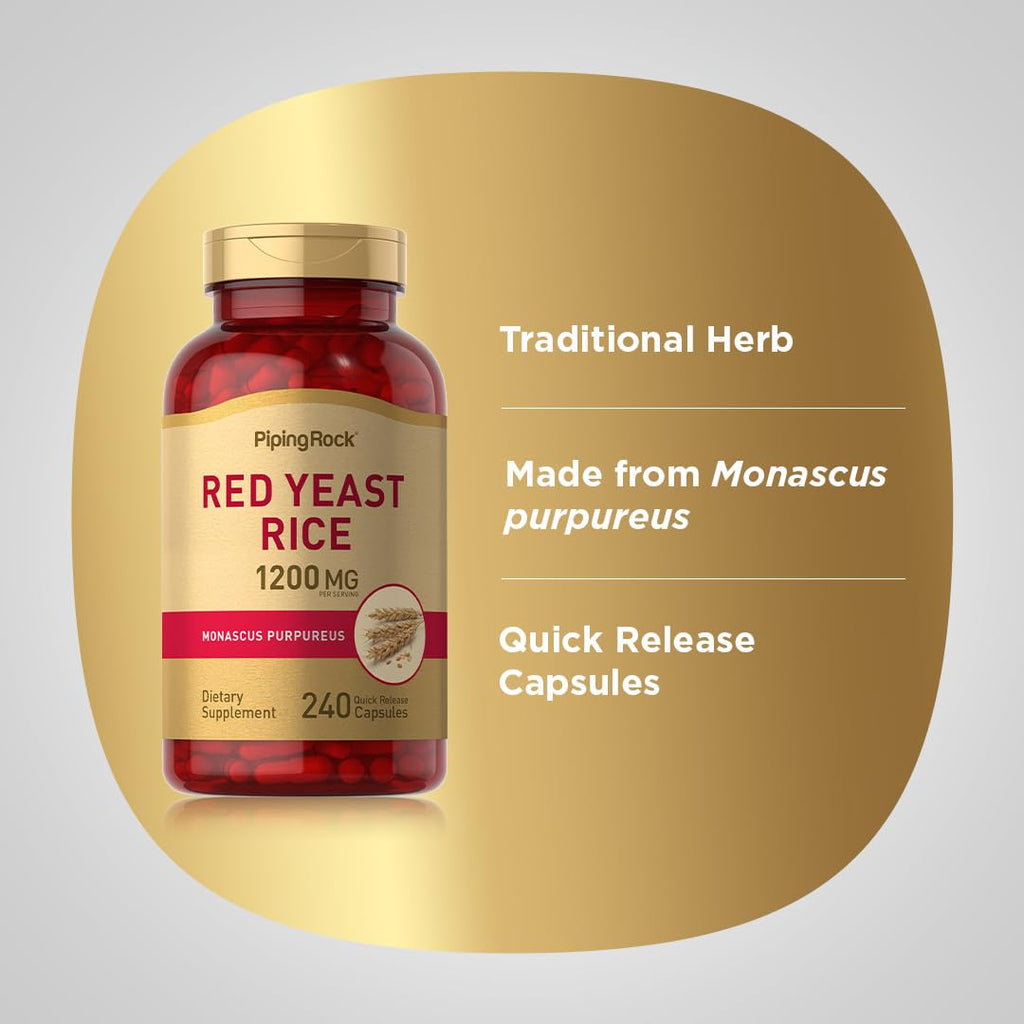 Red Yeast Rice 1200 mg 240 Capsules Q5608