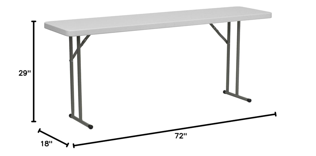 15 Pack 6-Foot Granite White Plastic Folding Training Table B283932