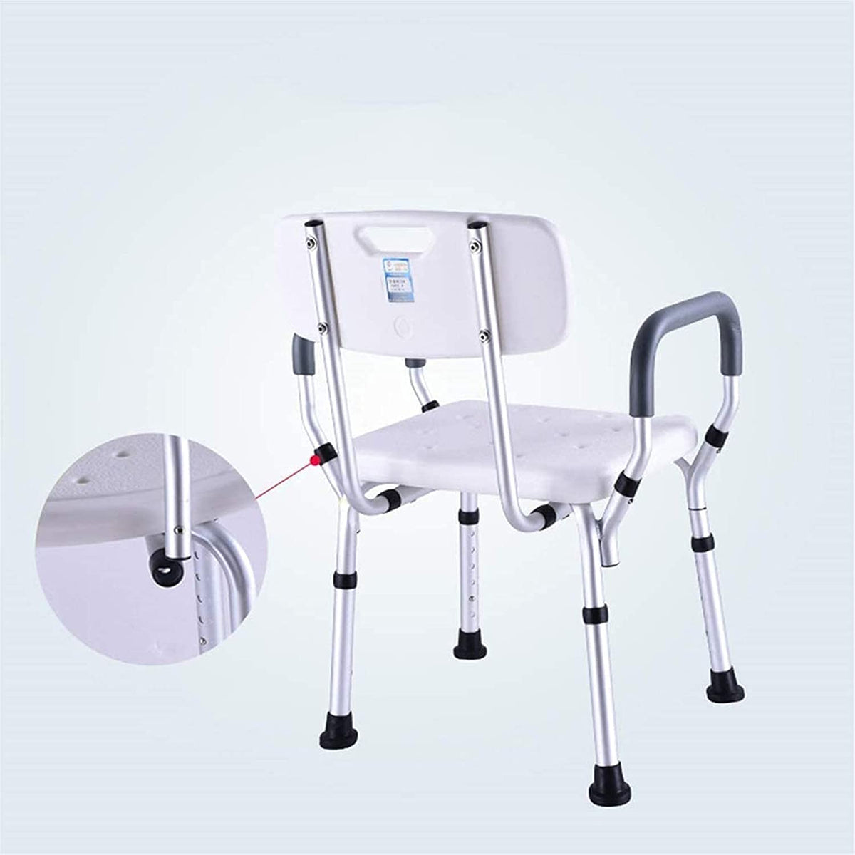 Padded Seat Transfer Bench, Bath Stools, Shower Chair with Arms and Back Z3499