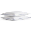 Soft Thin Standard Size Pillows Set of 2 with Down Alternative Fill White B956248