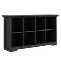 Black 8-Cube Open Bookcase with 2-Tier Low Cabinet S12081