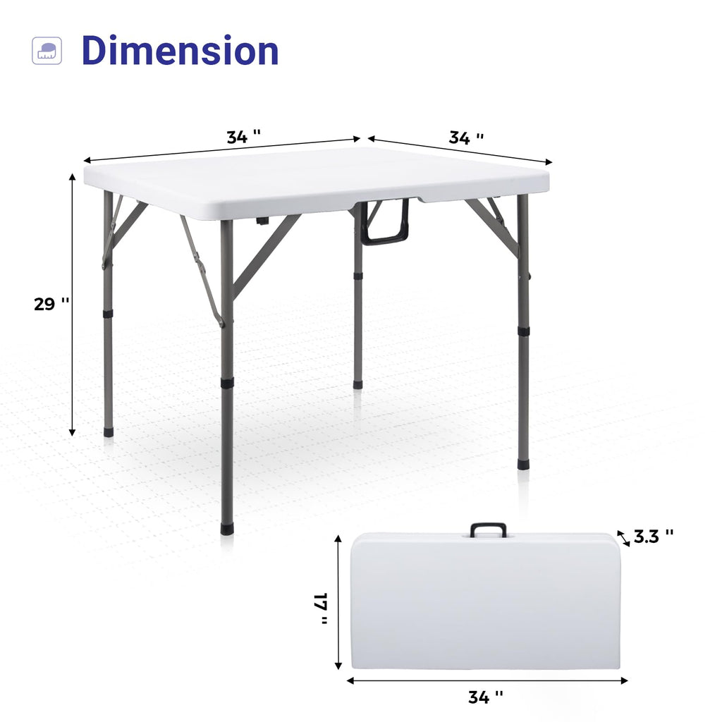 White Folding Card Table R133695