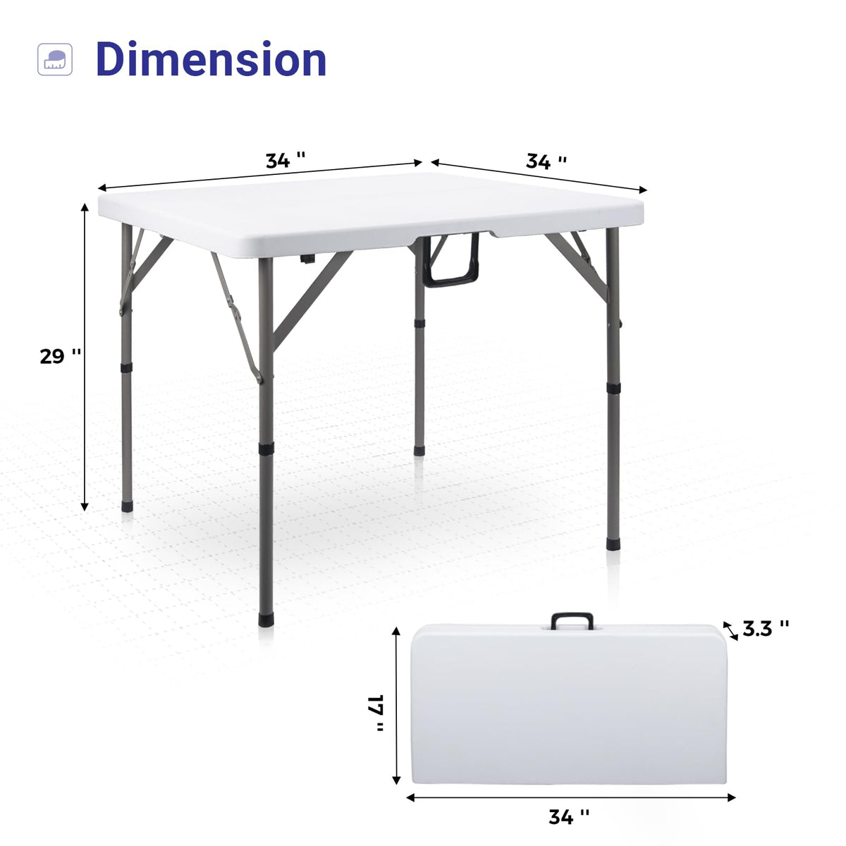 White Folding Card Table R133695
