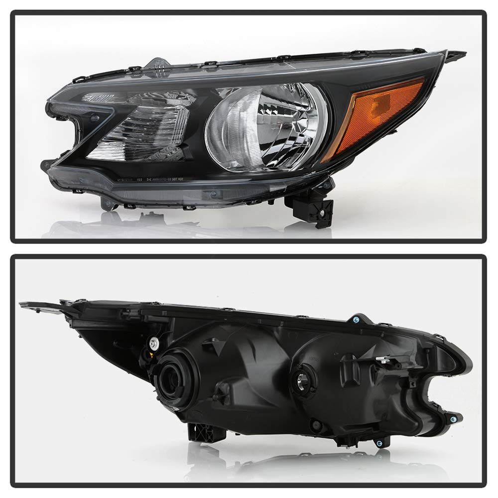 Black Housing Headlights Assembly Pair I649