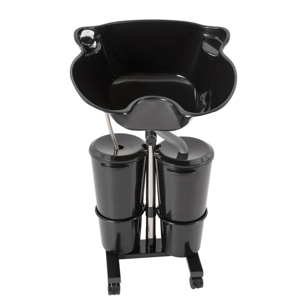 Portable Height-Adjustable Shampoo Basin with 2 Water Buckets T9758