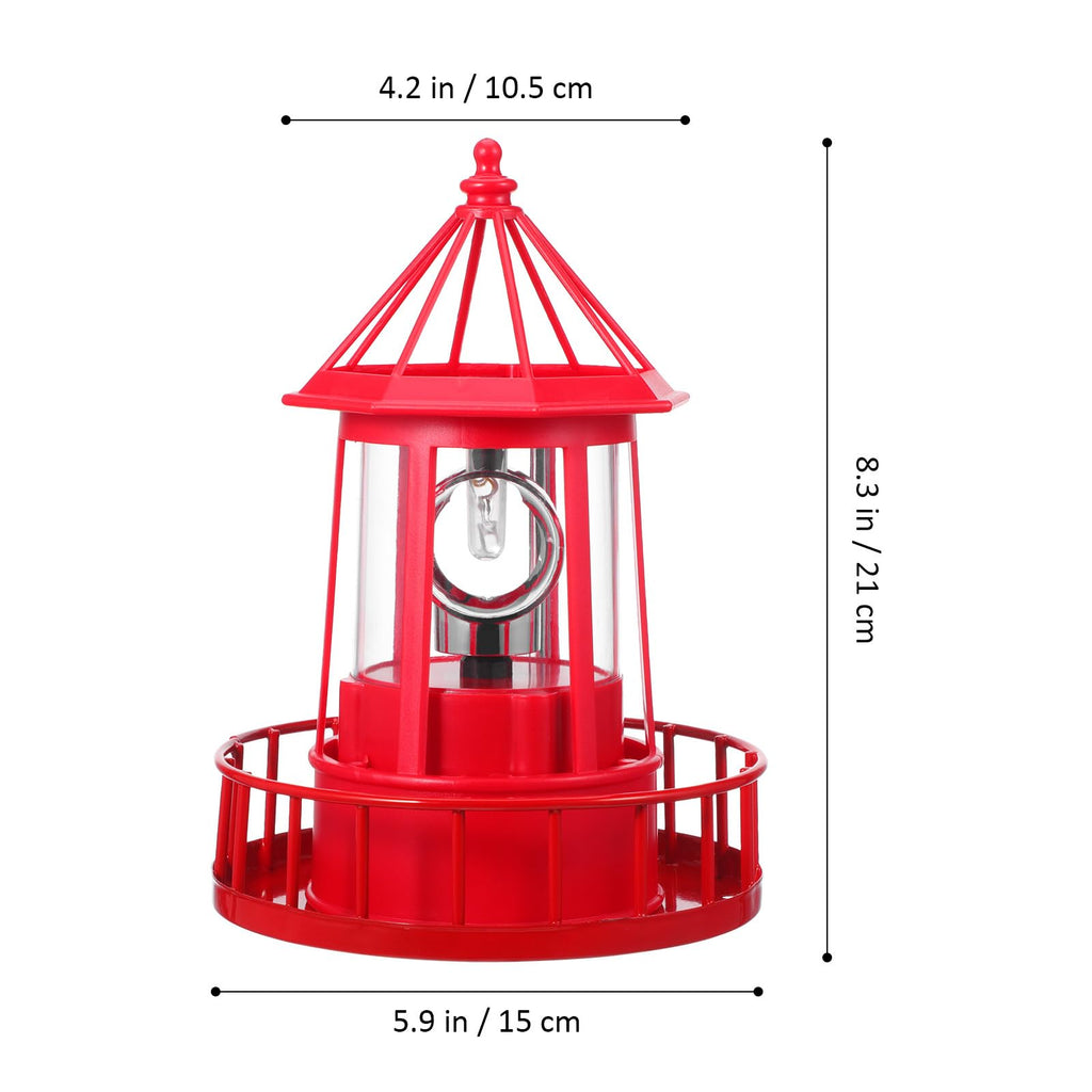 Rotating Metal Solar Lighthouse J411793