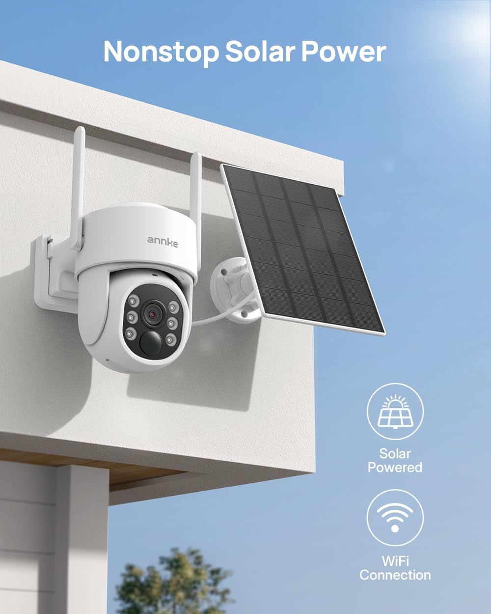 Solar Camera System Wireless Outdoor PT 4K NVR 4X 4MP Cam 1TB HDD Q76079