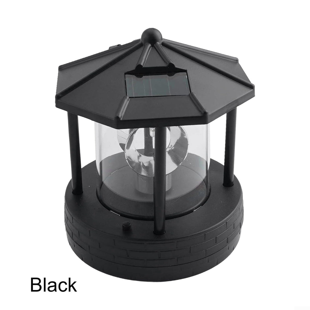 Black Solar Lighthouse Lawn Light B7759