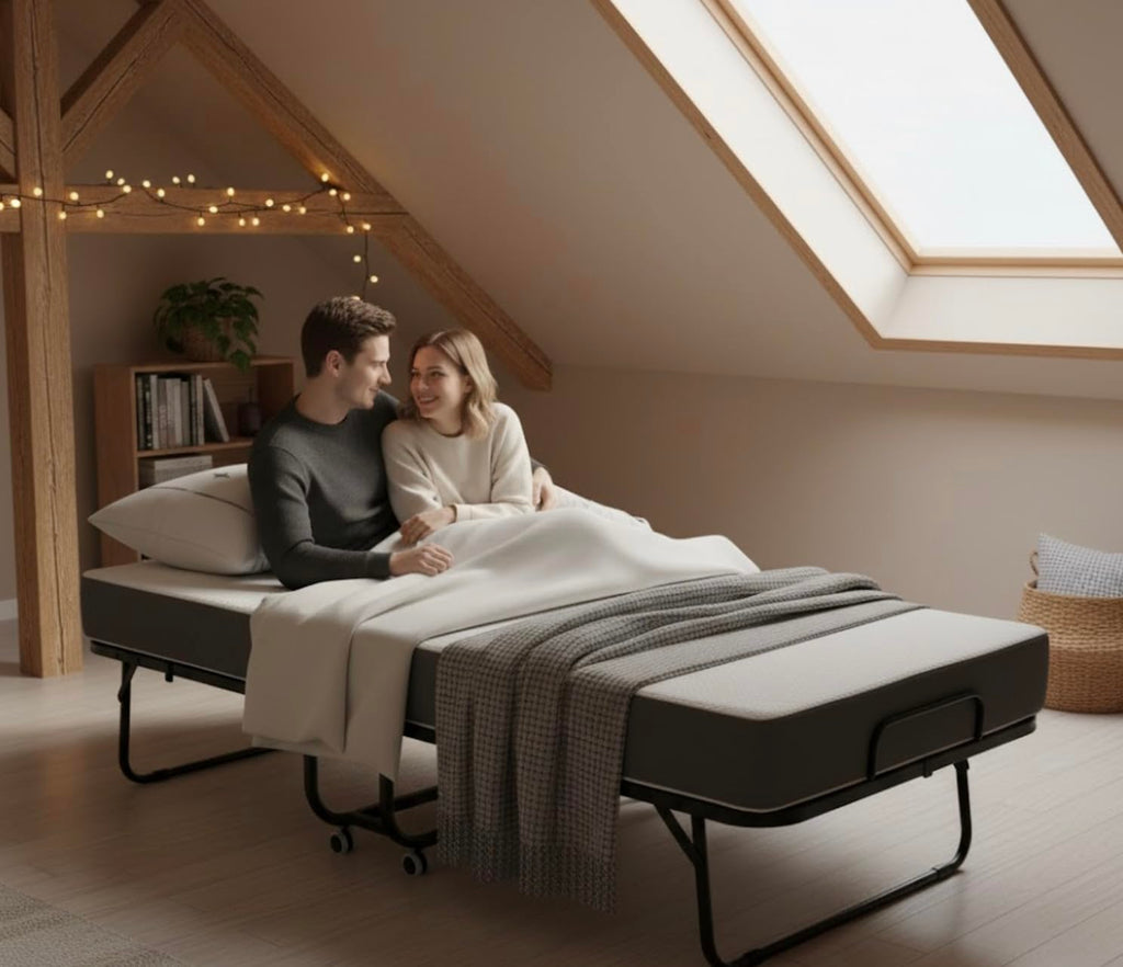 Foldable Bed with 5" Memory Foam Mattress F563