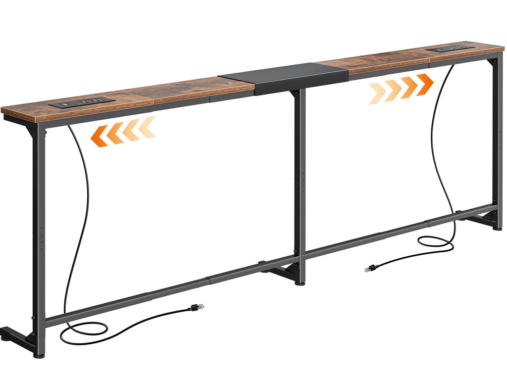 Extendable Behind Couch Table with Outlets K30996