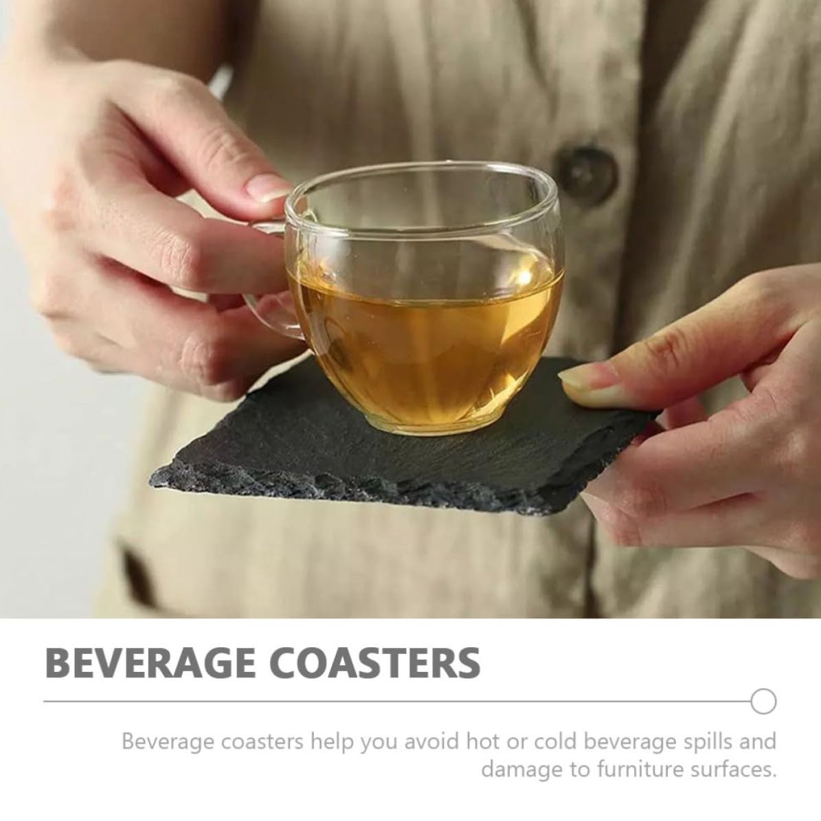 12pcs Natural Coasters P469150