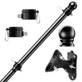 Tangle Free Stainless Steel Flag Pole Kit with Bracket N1832