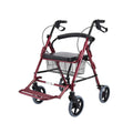 4 Wheeled Folding Rollator Walker with Padded Seat and Backrest E48956