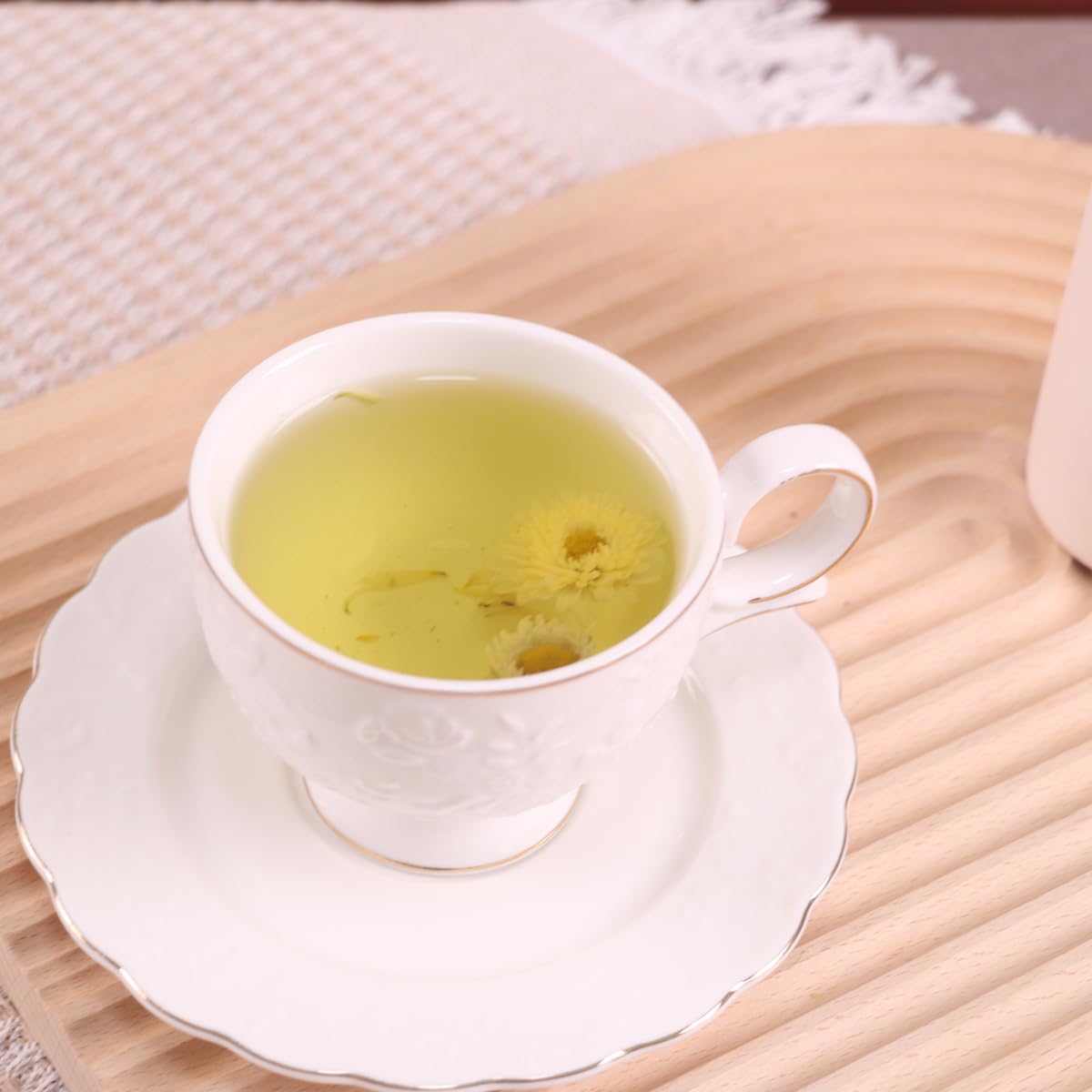 12 Pieces Porcelain Tea Cups and Saucers Set of 6 B511