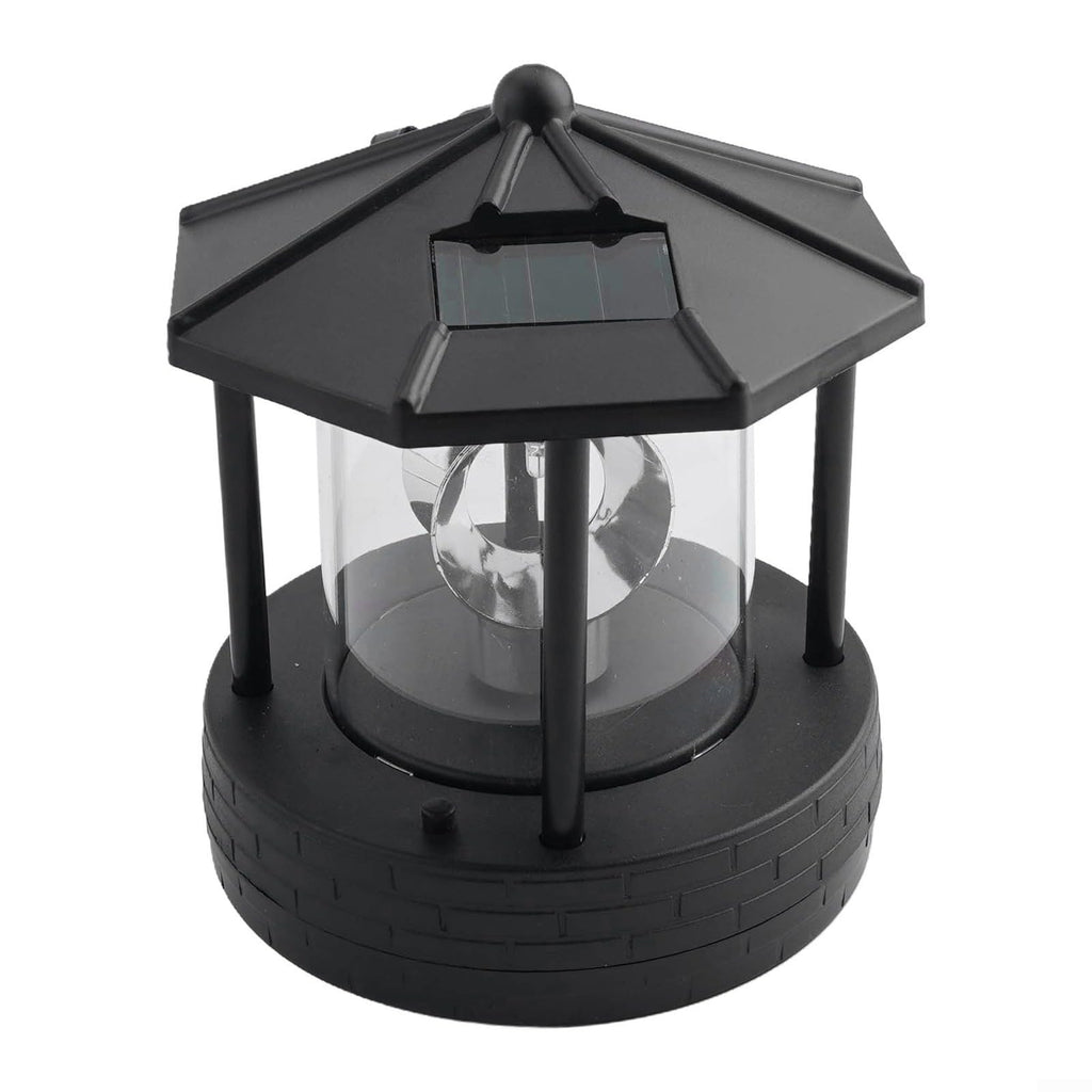 Black Solar Lighthouse Lawn Light B7759