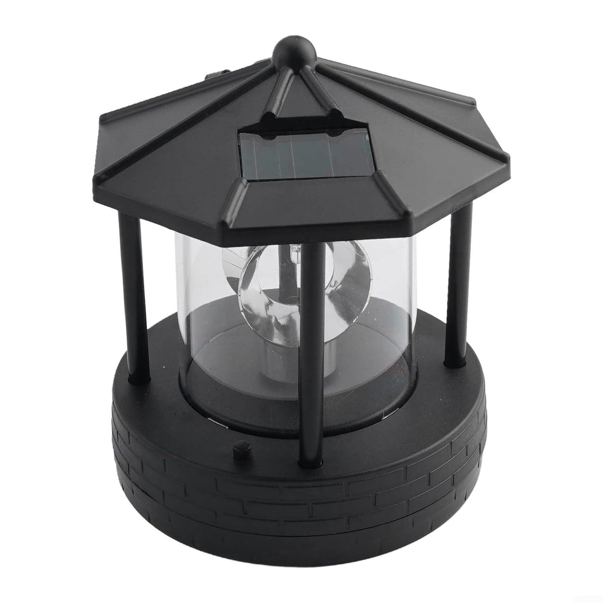 Black Solar Lighthouse Lawn Light B7759