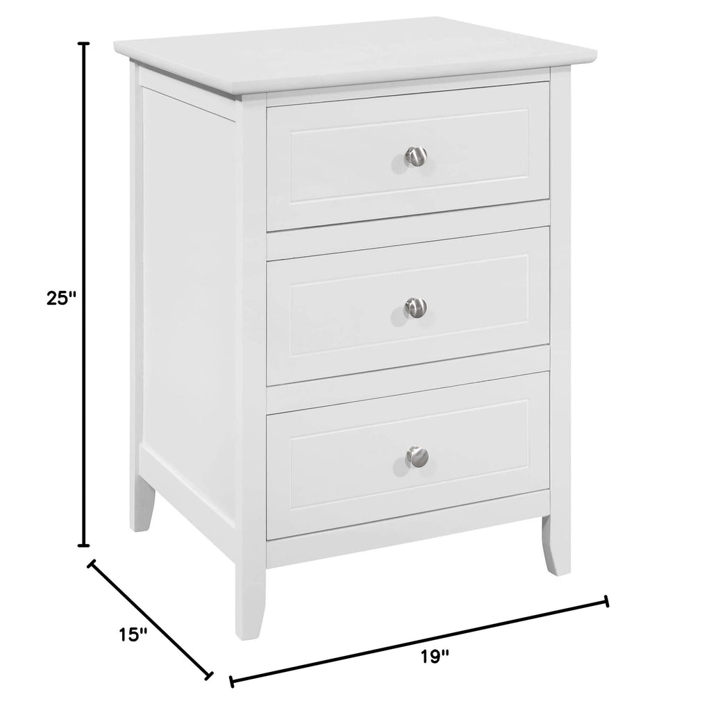 Cherry 3 Drawer Nightstand X678389