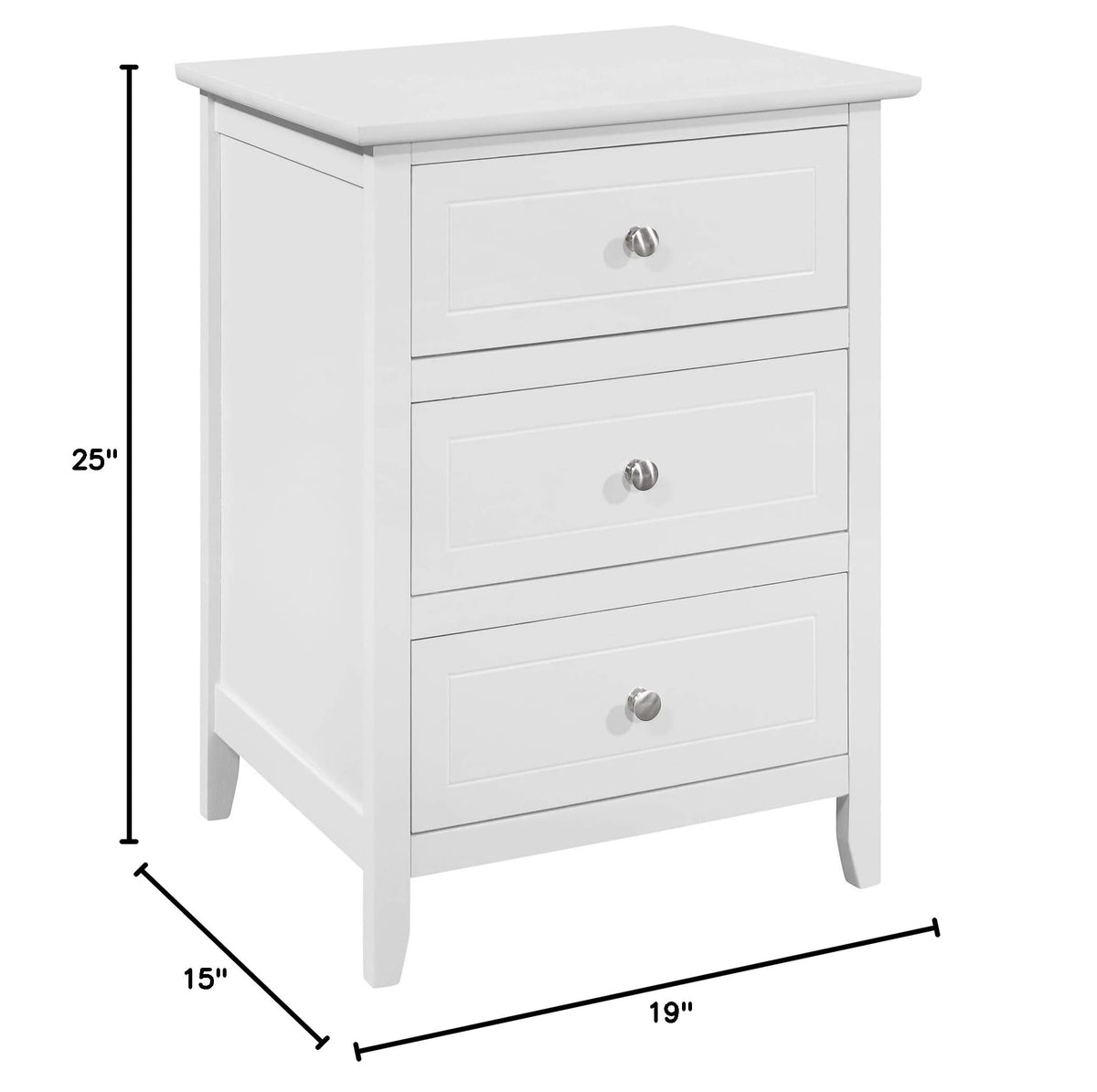Cherry 3 Drawer Nightstand X678389