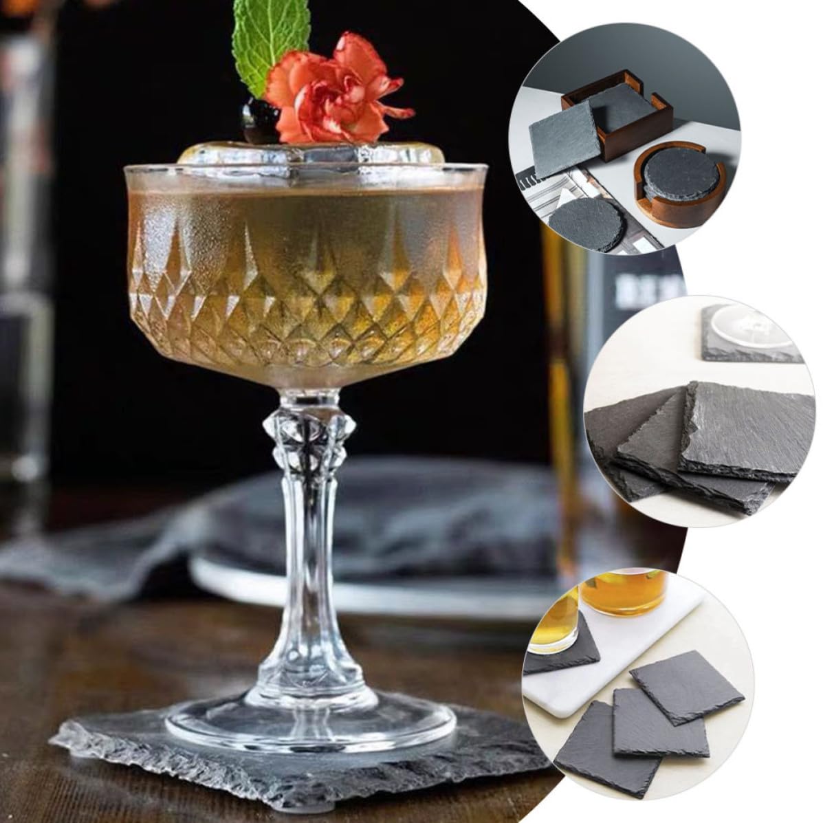 12pcs Natural Coasters P469150