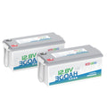 2 Pack 12V 300Ah Deep Cycle LiFePO4 Battery R144