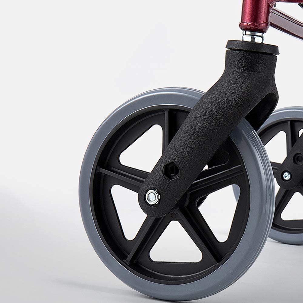 4 Wheeled Folding Rollator Walker with Padded Seat and Backrest E48956