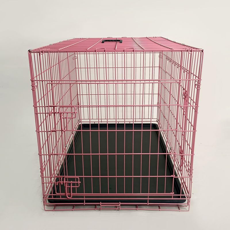 48-Inch Folding Metal Dog Crate with Divider, Tray, and Carry Handle T899