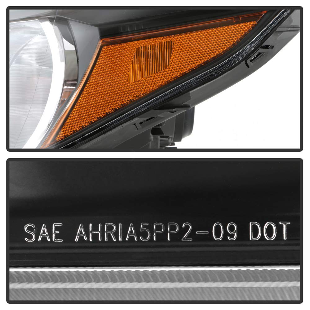 Black Housing Headlights Assembly Pair I649