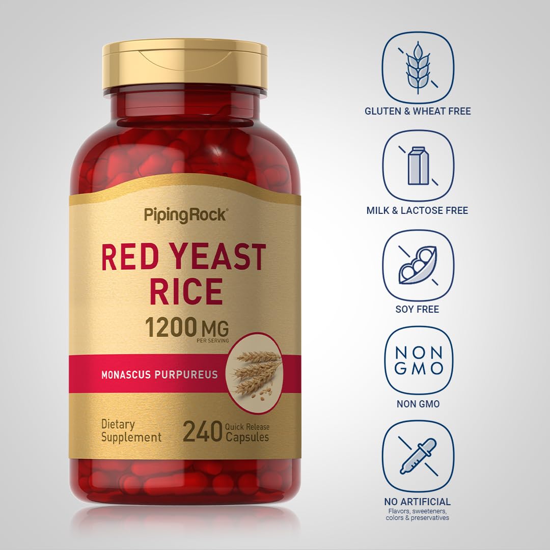 Red Yeast Rice 1200 mg 240 Capsules Q5608