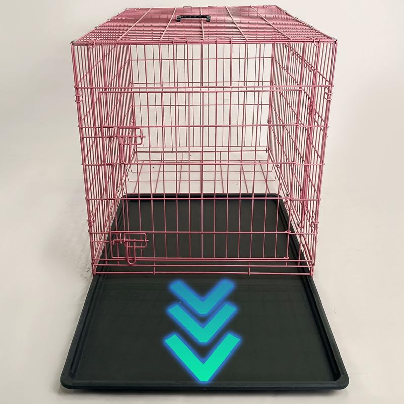 48-Inch Folding Metal Dog Crate with Divider, Tray, and Carry Handle T899