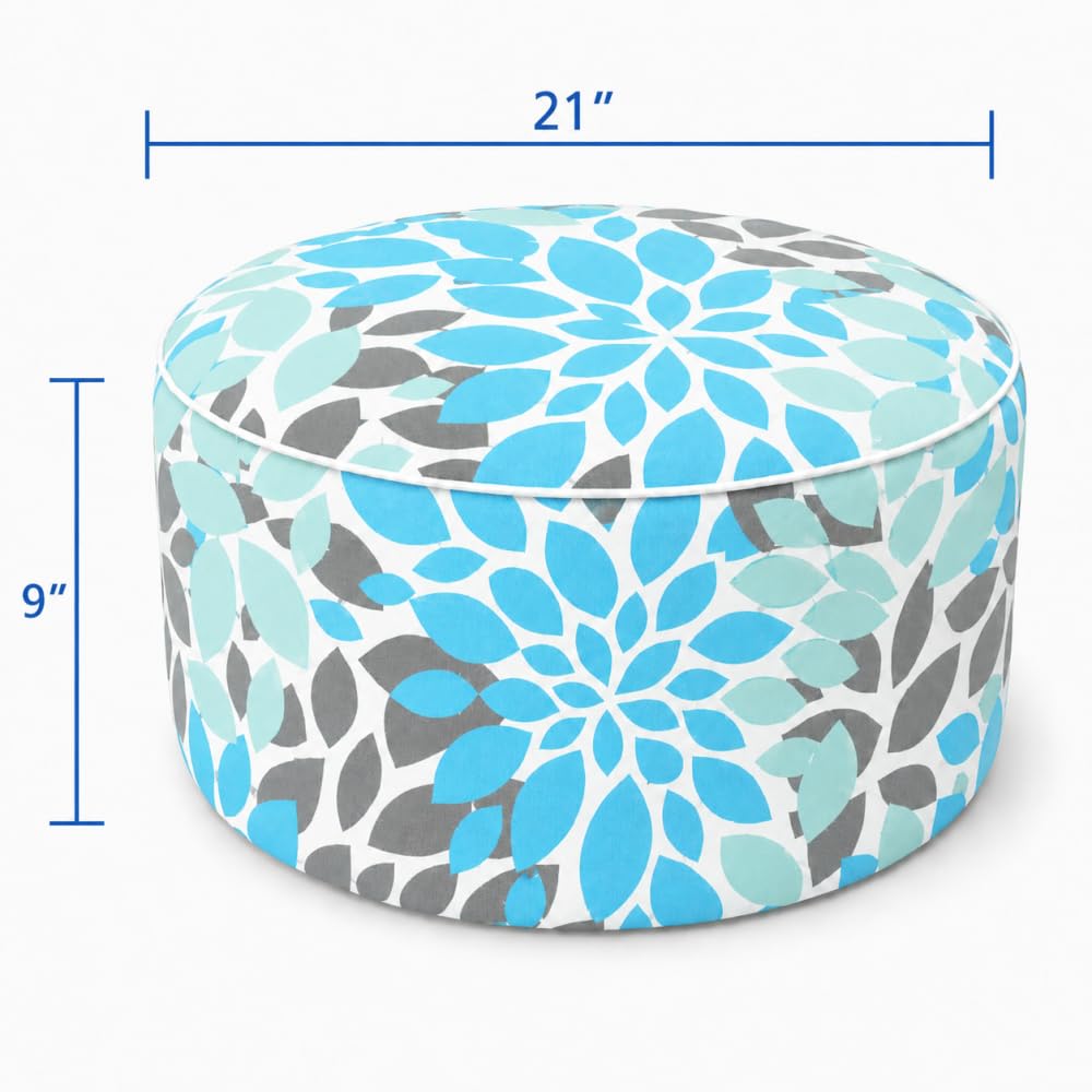 Inflatable Outdoor Ottoman 2 Pack Teal Grey I21076
