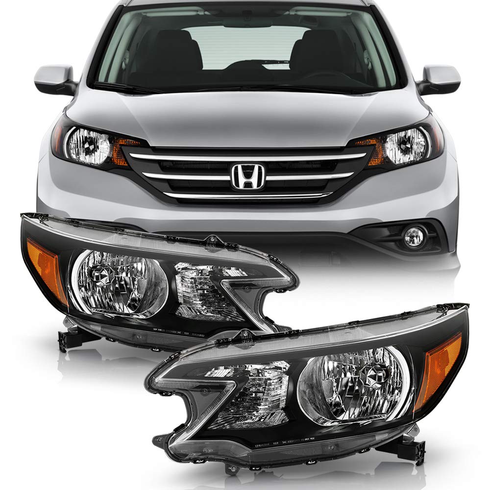 Black Housing Headlights Assembly Pair I649