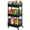 3-Tier Plastic Rolling Utility Cart with Wheels H73190