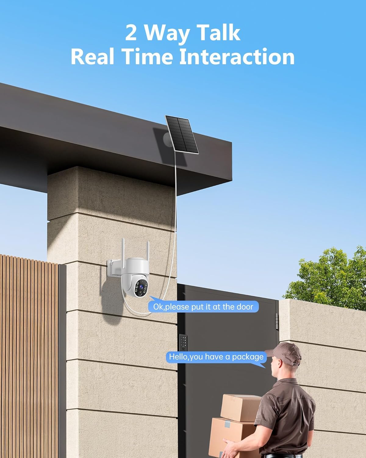2K Solar Wireless Security Camera System 4 Packs H33814