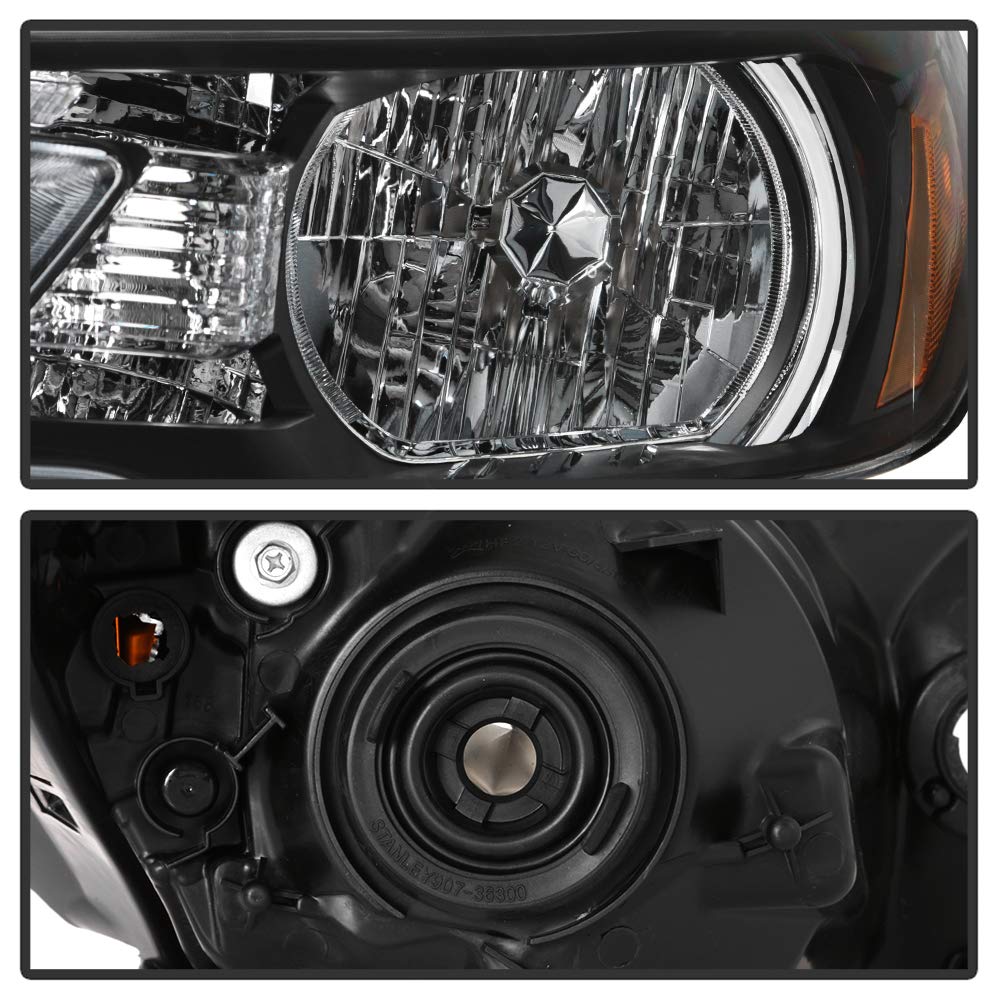 Black Housing Headlights Assembly Pair I649
