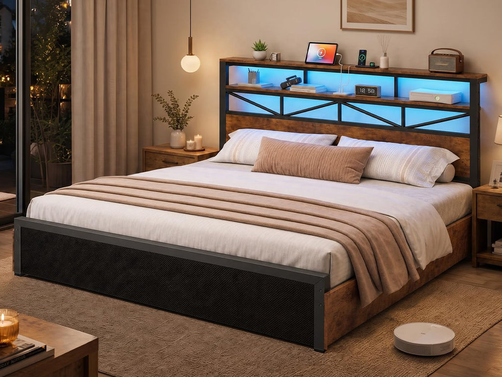 King Size Bed Frame with 4 Drawers M164