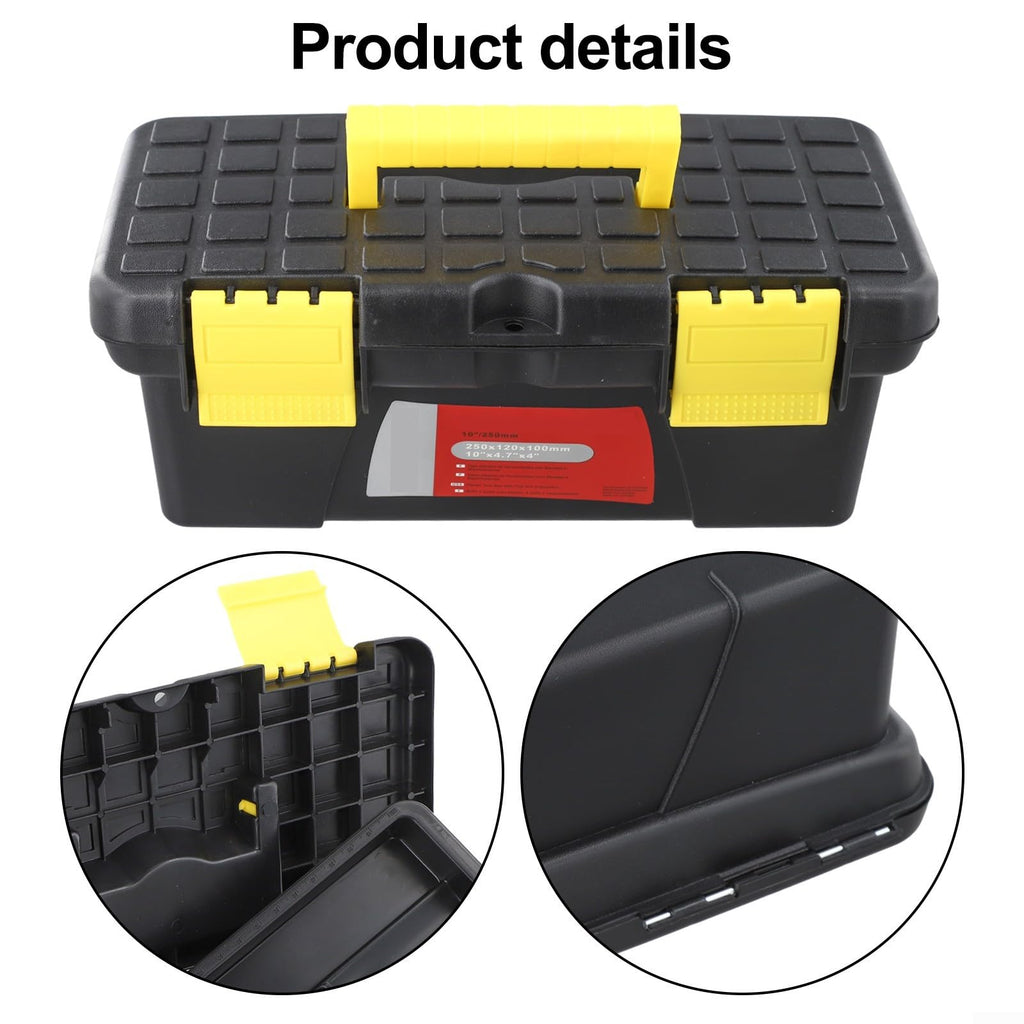 10-Inch Two-Layer Plastic Toolbox with Secure Latch T495126
