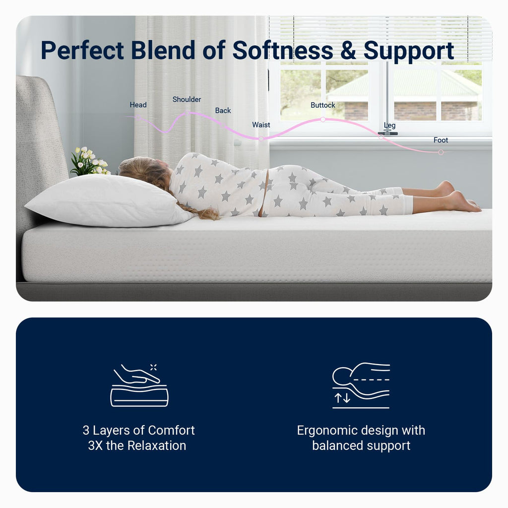 6 Inch Gel Memory Foam Twin Mattress J99296