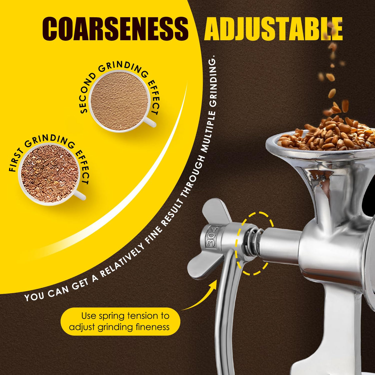 Manual Stainless Steel Grain Mill F491