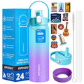 Insulated Water Bottle with Lid & Boot & Stickers, 24 oz S489592