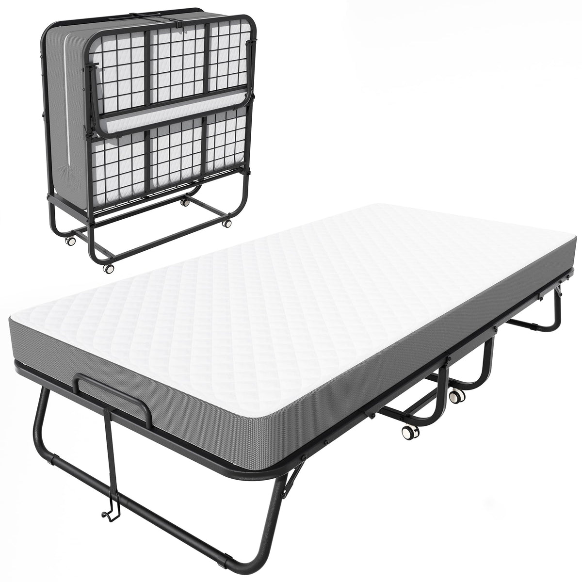 Foldable Bed with 5" Memory Foam Mattress F563