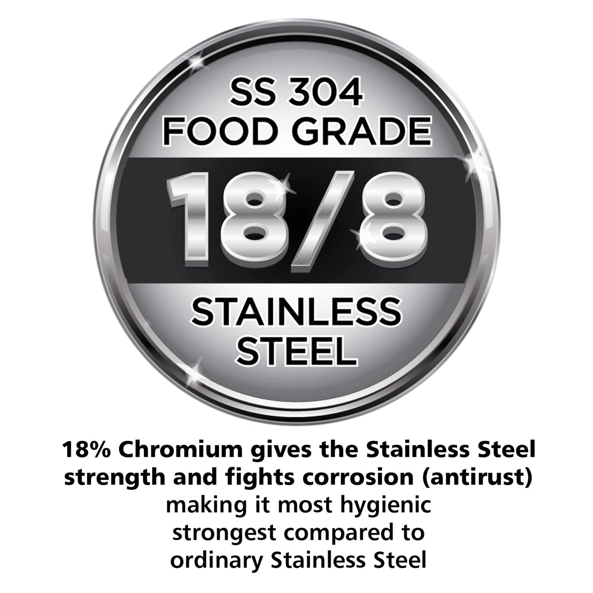 Stainless Steel Pressure Cooker, 2 Liter, Silver D795