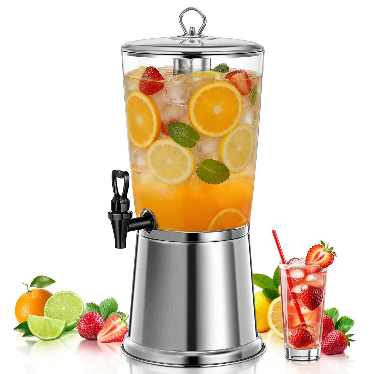 2 Gallon Stainless Steel Beverage Dispenser W32806