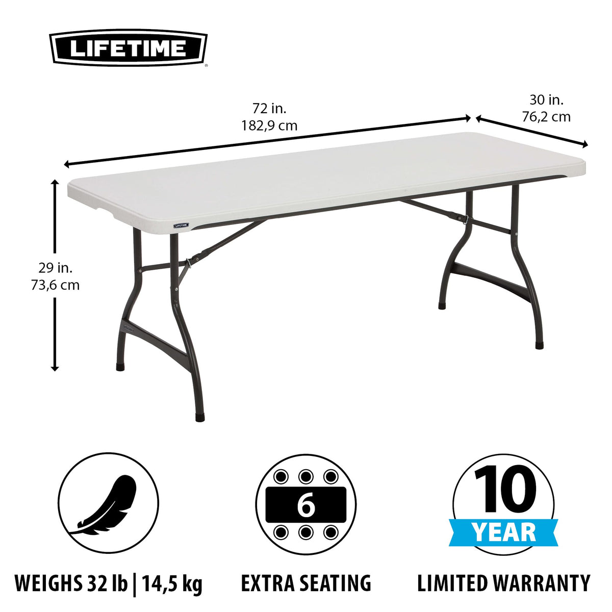 White Granite Folding Tables H8087