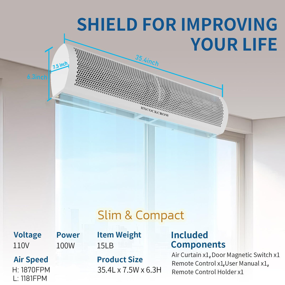 36 Inch Wall Mounted Commercial Air Curtain W92497